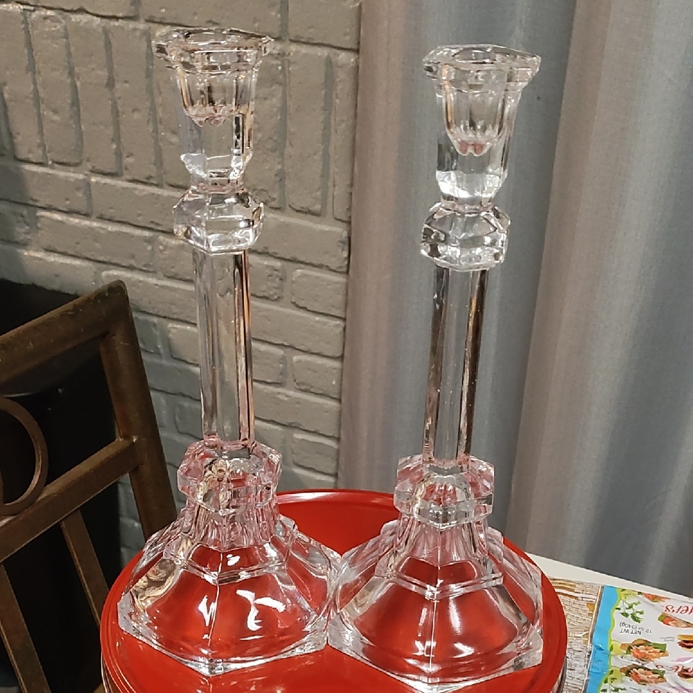 Crystal Clear Candle Holders